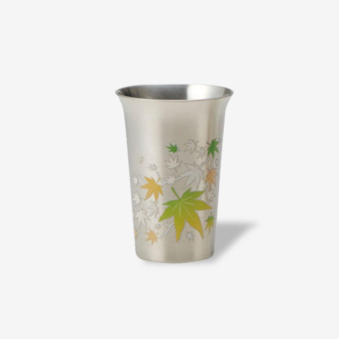 冷感純銅錫被 タンブラー 紅葉 冷感紅葉 銅製錫メッキ　　タンブラー