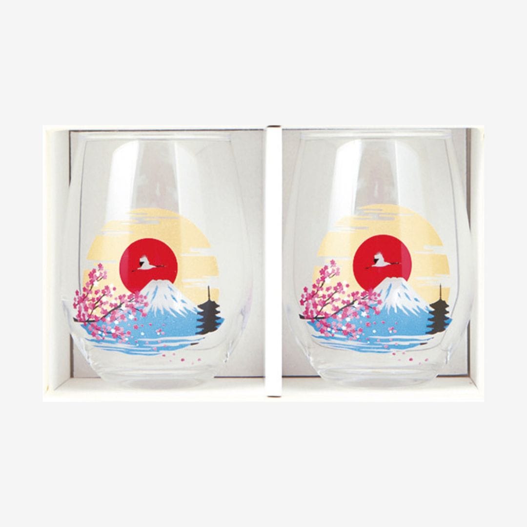 冷感富士山 フリーグラス ペア 冷感富士山 フリーグラスペア