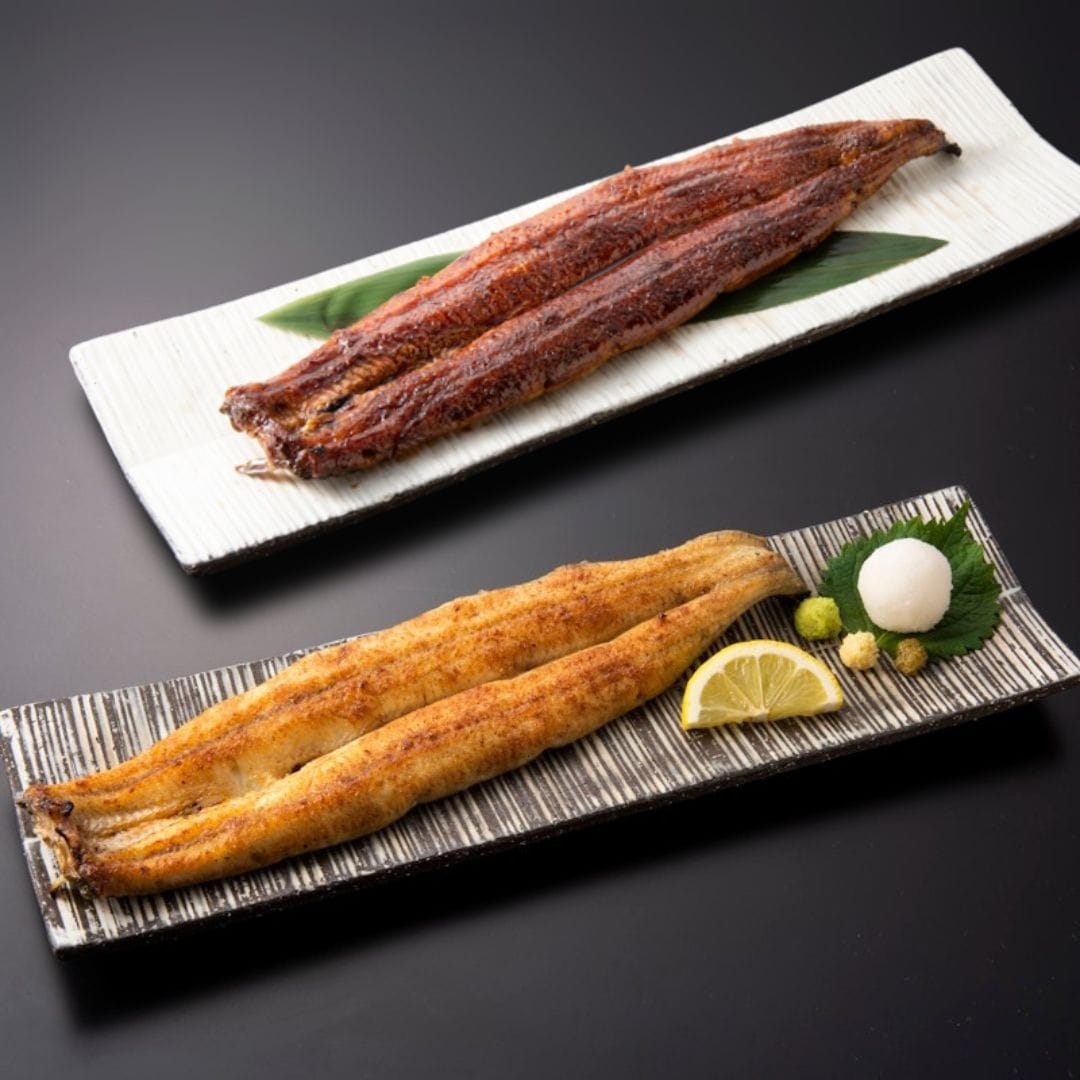 うなぎ紅白長焼きセット 蒲焼・白焼 ２本セット