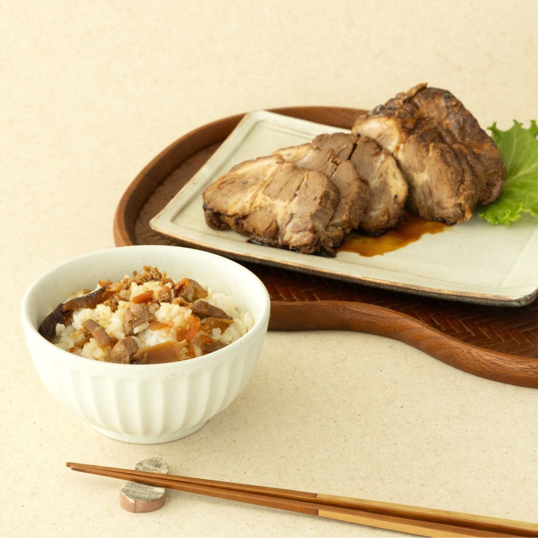 秋のグルメセット 焼豚、味ご飯の具セット