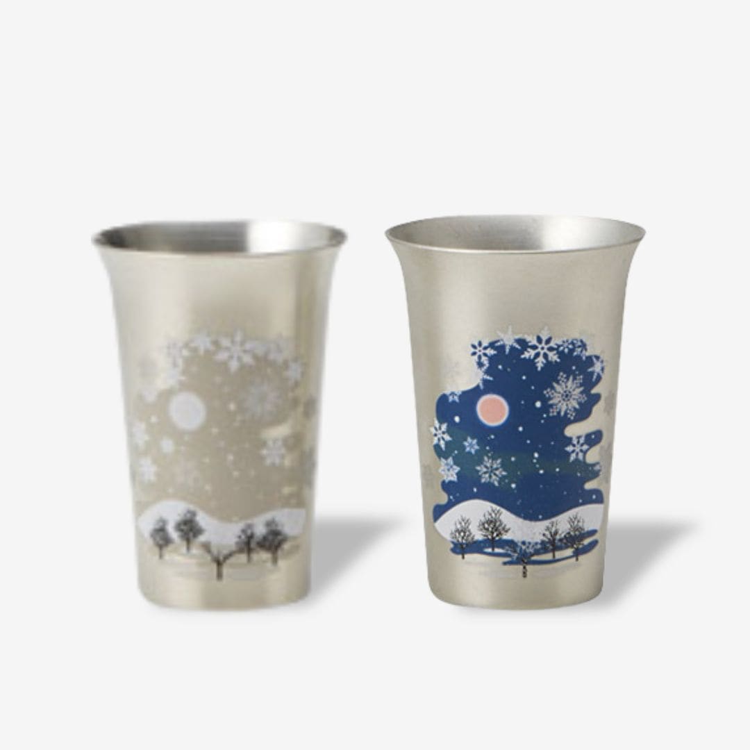 冷感純銅錫被 タンブラー 雪結晶